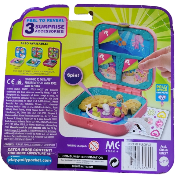 Polly Pocket MERMAID COVE Hidden Hideouts 2018 #PP2 - Picture 8 of 8